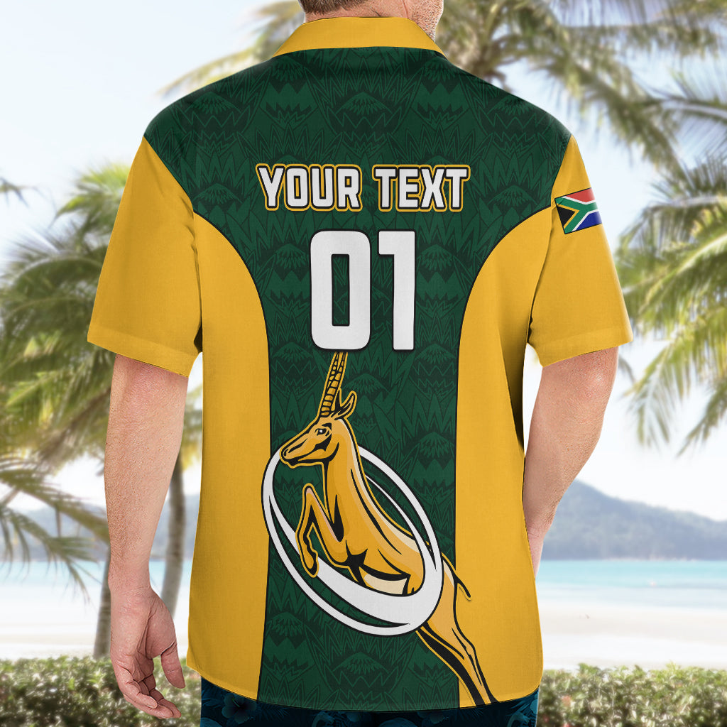 Custom South Africa Rugby Hawaiian Shirt Springboks Go Champions Protea Pattern - Wonder Print Shop