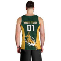 Custom South Africa Rugby Men Tank Top Springboks Go Champions Protea Pattern LT01