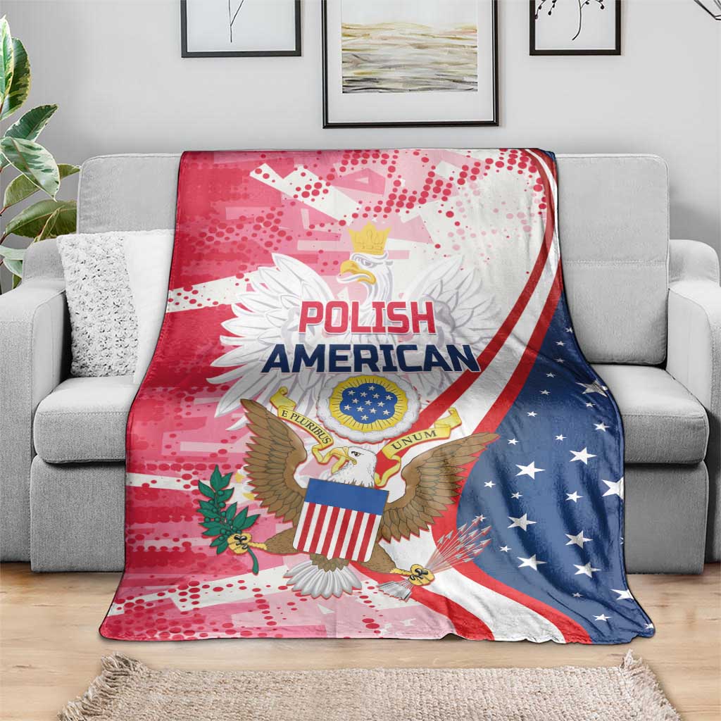 Polish-American Heritage Month Blanket Eagle Curve Style