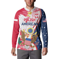 Personalized Polish-American Heritage Month Button Sweatshirt Eagle Curve Style - Wonder Print Shop