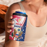 Personalized Polish - American Heritage Month 4 in 1 Can Cooler Tumbler Eagle Curve Style - Wonder Print Shop