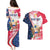 Personalized Polish-American Heritage Month Couples Matching Puletasi and Hawaiian Shirt Eagle Curve Style - Wonder Print Shop