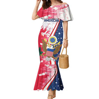 Personalized Polish-American Heritage Month Family Matching Mermaid Dress and Hawaiian Shirt Eagle Curve Style - Wonder Print Shop
