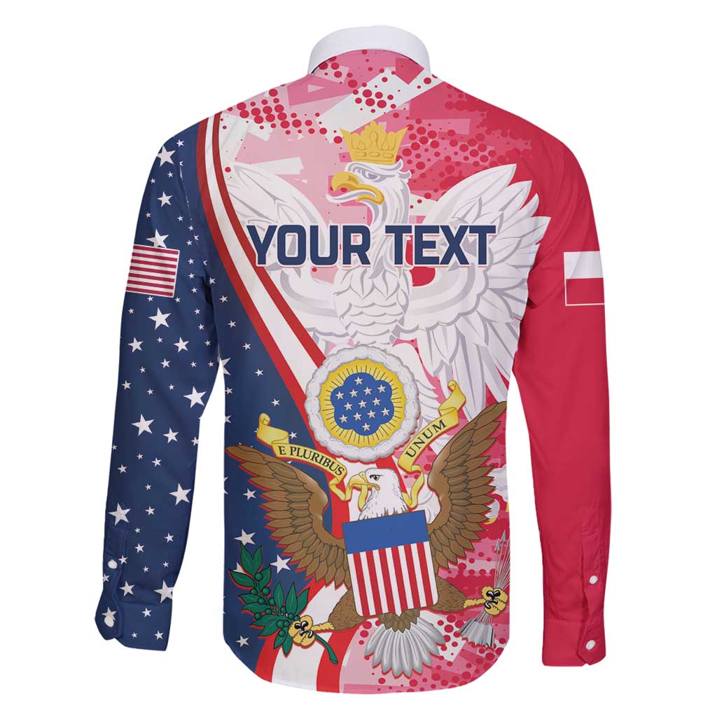 Personalized Polish-American Heritage Month Family Matching Off Shoulder Maxi Dress and Hawaiian Shirt Eagle Curve Style - Wonder Print Shop