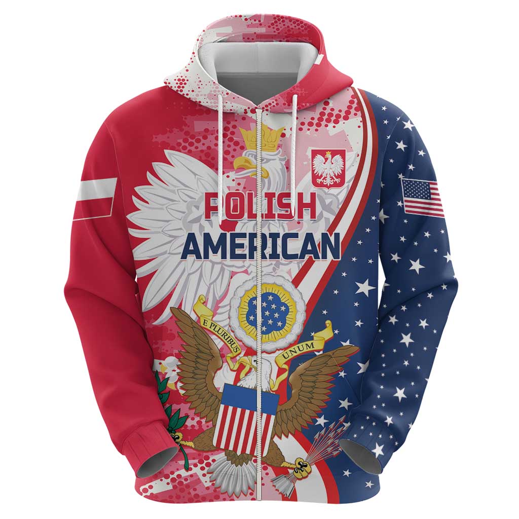 Personalized Polish-American Heritage Month Hoodie Eagle Curve Style - Wonder Print Shop