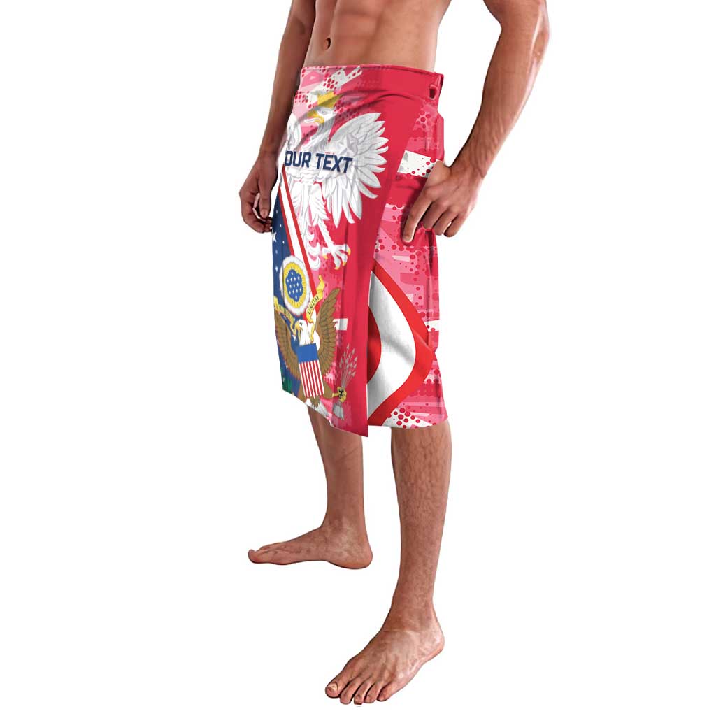 Personalized Polish-American Heritage Month Lavalava Eagle Curve Style - Wonder Print Shop
