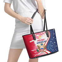 Polish-American Heritage Month Leather Tote Bag Eagle Curve Style - Wonder Print Shop