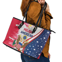 Polish-American Heritage Month Leather Tote Bag Eagle Curve Style - Wonder Print Shop