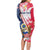 Personalized Polish-American Heritage Month Long Sleeve Bodycon Dress Eagle Curve Style - Wonder Print Shop