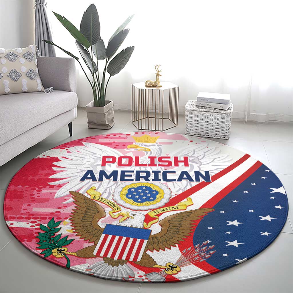 Polish-American Heritage Month Round Carpet Eagle Curve Style