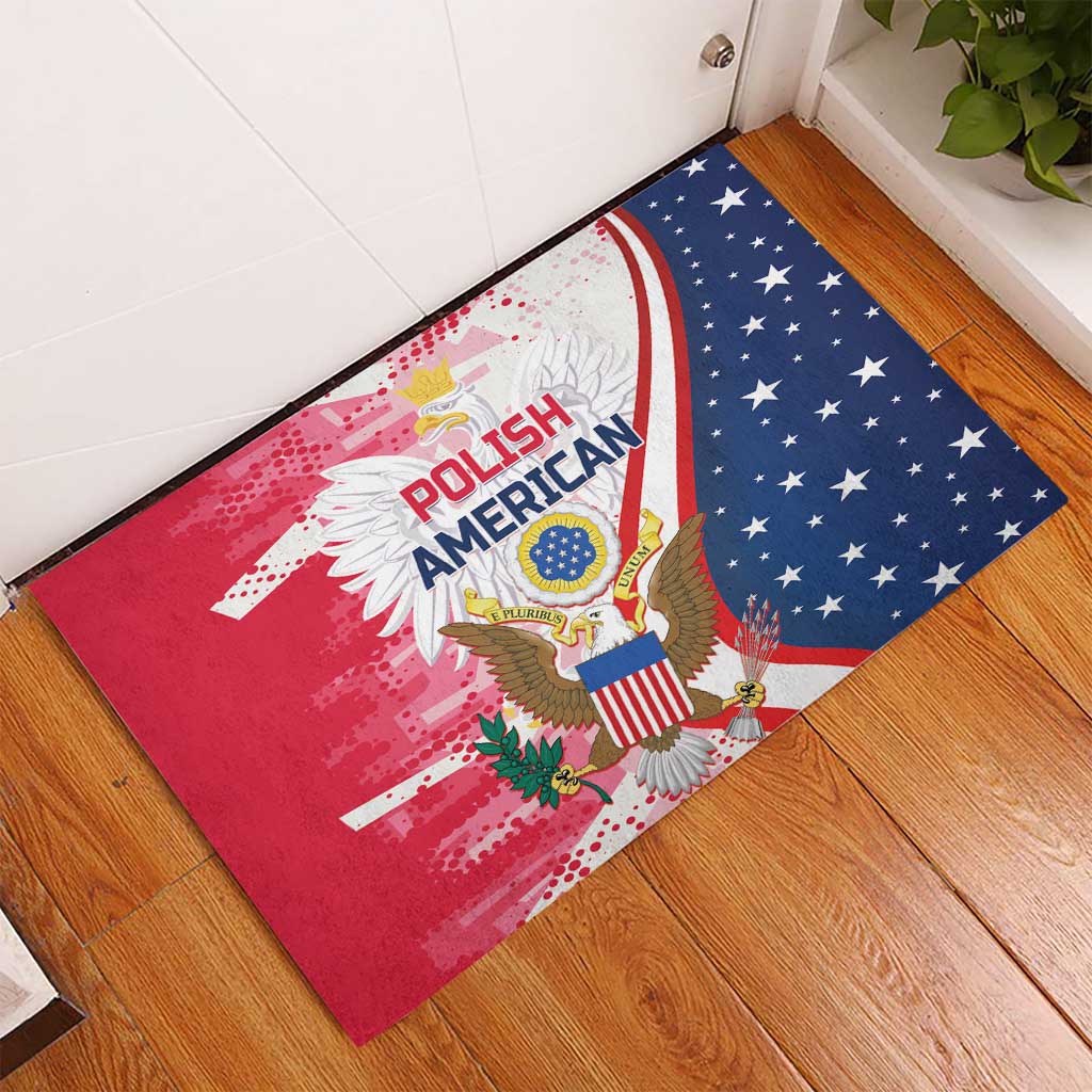 Polish-American Heritage Month Rubber Doormat Eagle Curve Style - Wonder Print Shop