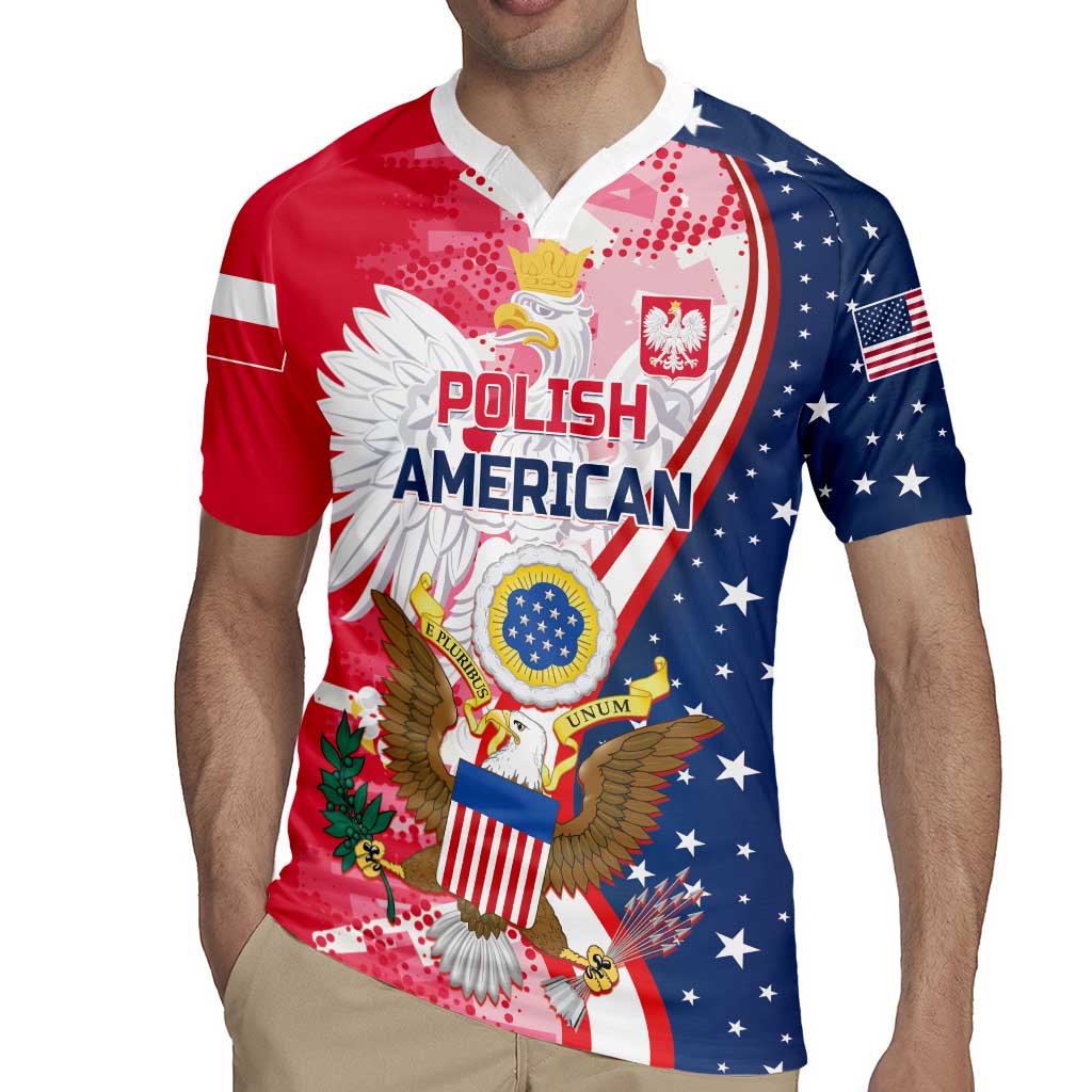 Personalized Polish-American Heritage Month Rugby Jersey Eagle Curve Style - Wonder Print Shop