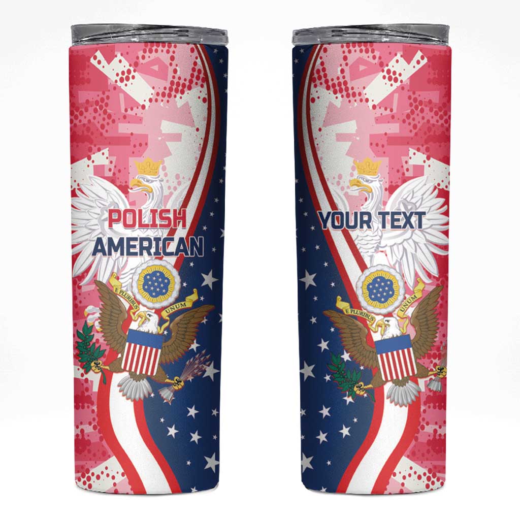 Personalized Polish - American Heritage Month Skinny Tumbler Eagle Curve Style - Wonder Print Shop