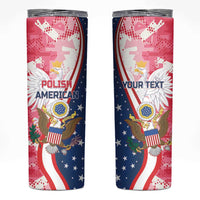 Personalized Polish - American Heritage Month Skinny Tumbler Eagle Curve Style - Wonder Print Shop