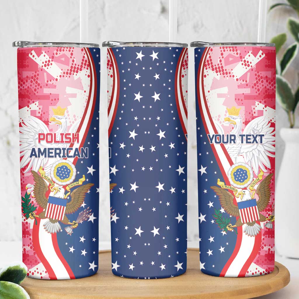 Personalized Polish - American Heritage Month Skinny Tumbler Eagle Curve Style - Wonder Print Shop