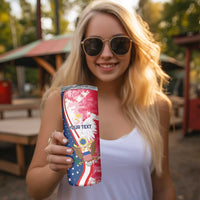 Personalized Polish - American Heritage Month Skinny Tumbler Eagle Curve Style - Wonder Print Shop