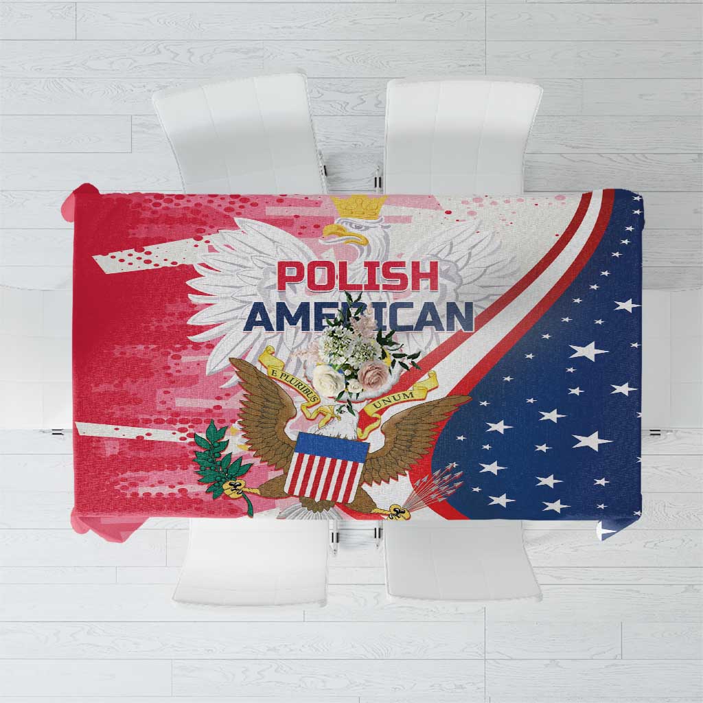 Polish-American Heritage Month Tablecloth Eagle Curve Style - Wonder Print Shop
