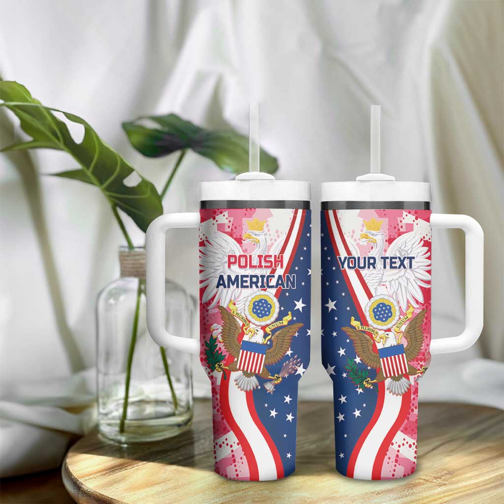 Personalized Polish - American Heritage Month Tumbler With Handle Eagle Curve Style - Wonder Print Shop