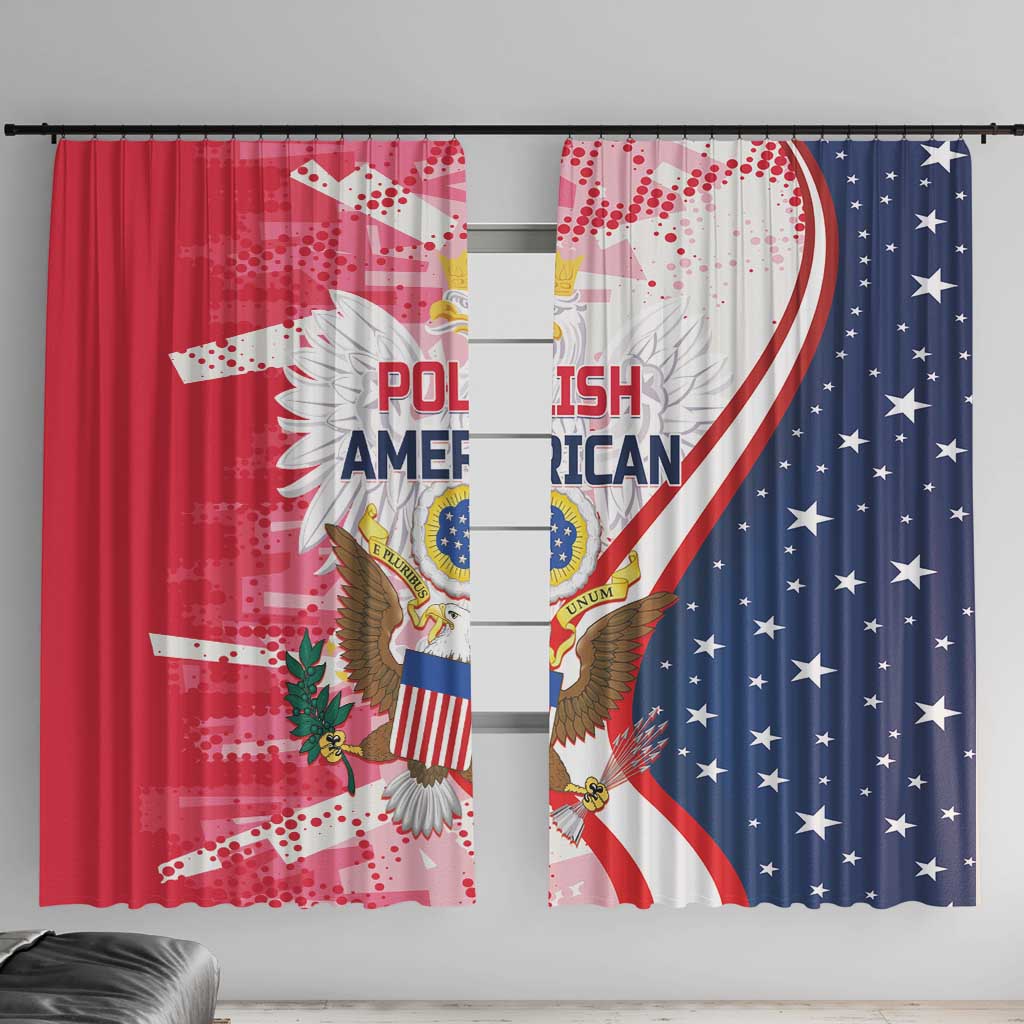Polish-American Heritage Month Window Curtain Eagle Curve Style - Wonder Print Shop