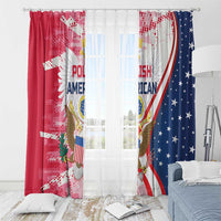 Polish-American Heritage Month Window Curtain Eagle Curve Style - Wonder Print Shop