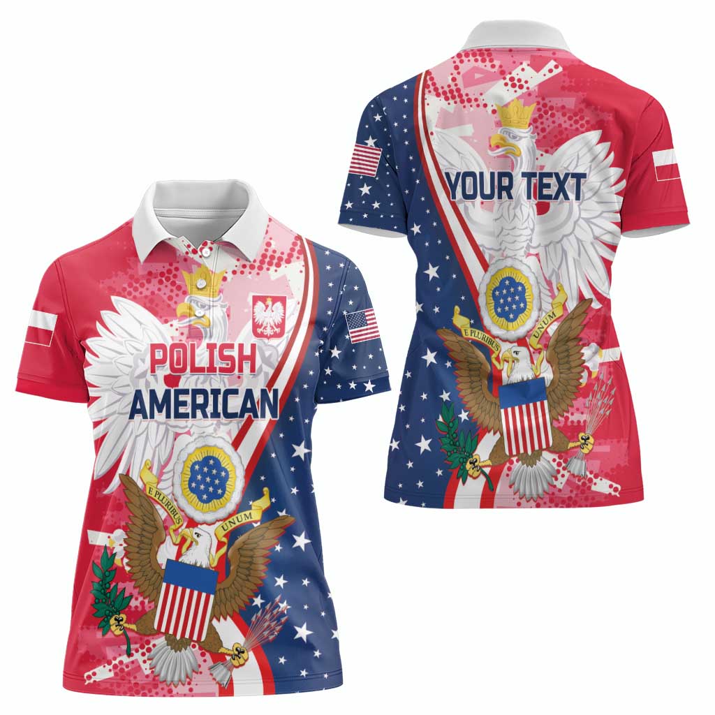 Personalized Polish-American Heritage Month Women Polo Shirt Eagle Curve Style - Wonder Print Shop