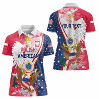 Personalized Polish-American Heritage Month Women Polo Shirt Eagle Curve Style - Wonder Print Shop