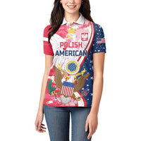 Personalized Polish-American Heritage Month Women Polo Shirt Eagle Curve Style - Wonder Print Shop