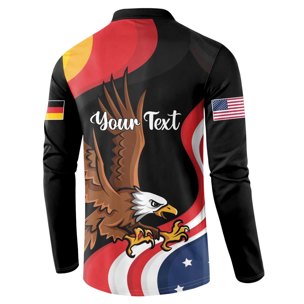 Personalized Proud to be German-American Button Sweatshirt Eagle Heritage Month - Wonder Print Shop