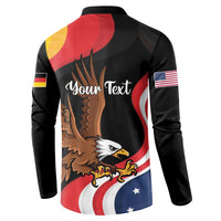 Personalized Proud to be German-American Button Sweatshirt Eagle Heritage Month - Wonder Print Shop