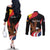 Personalized Proud to be German-American Couples Matching Off The Shoulder Long Sleeve Dress and Long Sleeve Button Shirt Eagle Heritage Month
