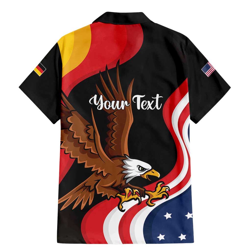 Personalized Proud to be German-American Family Matching Mermaid Dress and Hawaiian Shirt Eagle Heritage Month - Wonder Print Shop