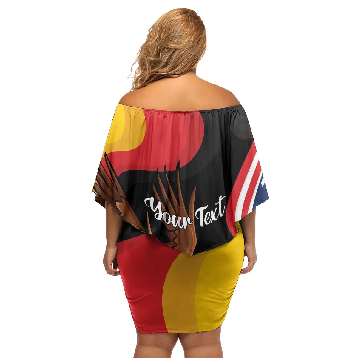 Personalized Proud to be German-American Family Matching Off Shoulder Short Dress and Hawaiian Shirt Eagle Heritage Month - Wonder Print Shop