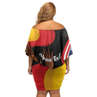 Personalized Proud to be German-American Family Matching Off Shoulder Short Dress and Hawaiian Shirt Eagle Heritage Month - Wonder Print Shop