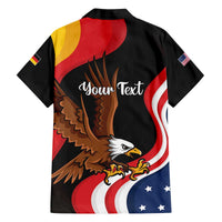 Personalized Proud to be German-American Family Matching Puletasi and Hawaiian Shirt Eagle Heritage Month - Wonder Print Shop