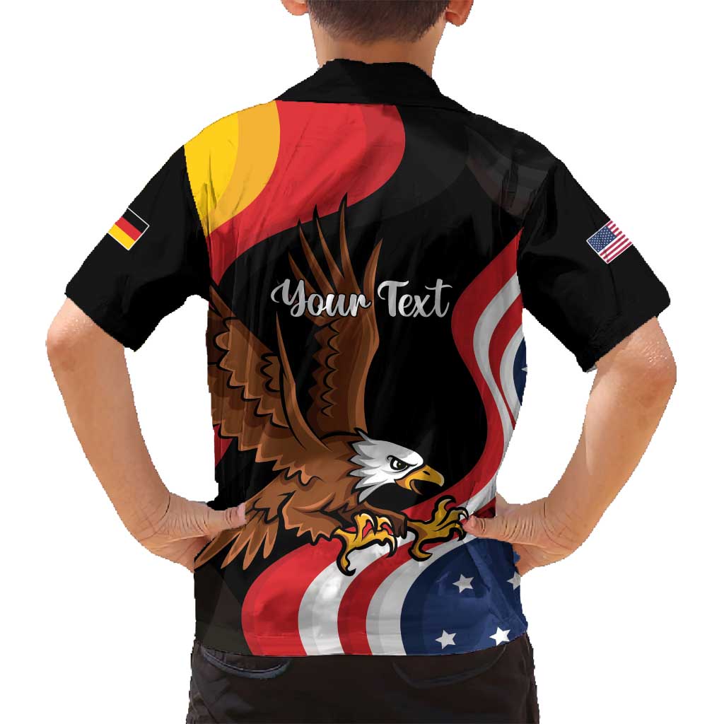 Personalized Proud to be German-American Family Matching Tank Maxi Dress and Hawaiian Shirt Eagle Heritage Month - Wonder Print Shop
