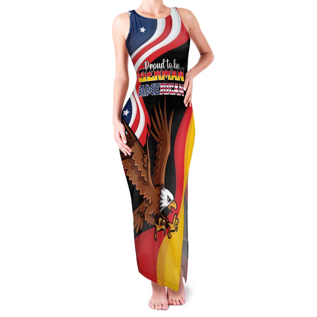 Personalized Proud to be German-American Family Matching Tank Maxi Dress and Hawaiian Shirt Eagle Heritage Month - Wonder Print Shop