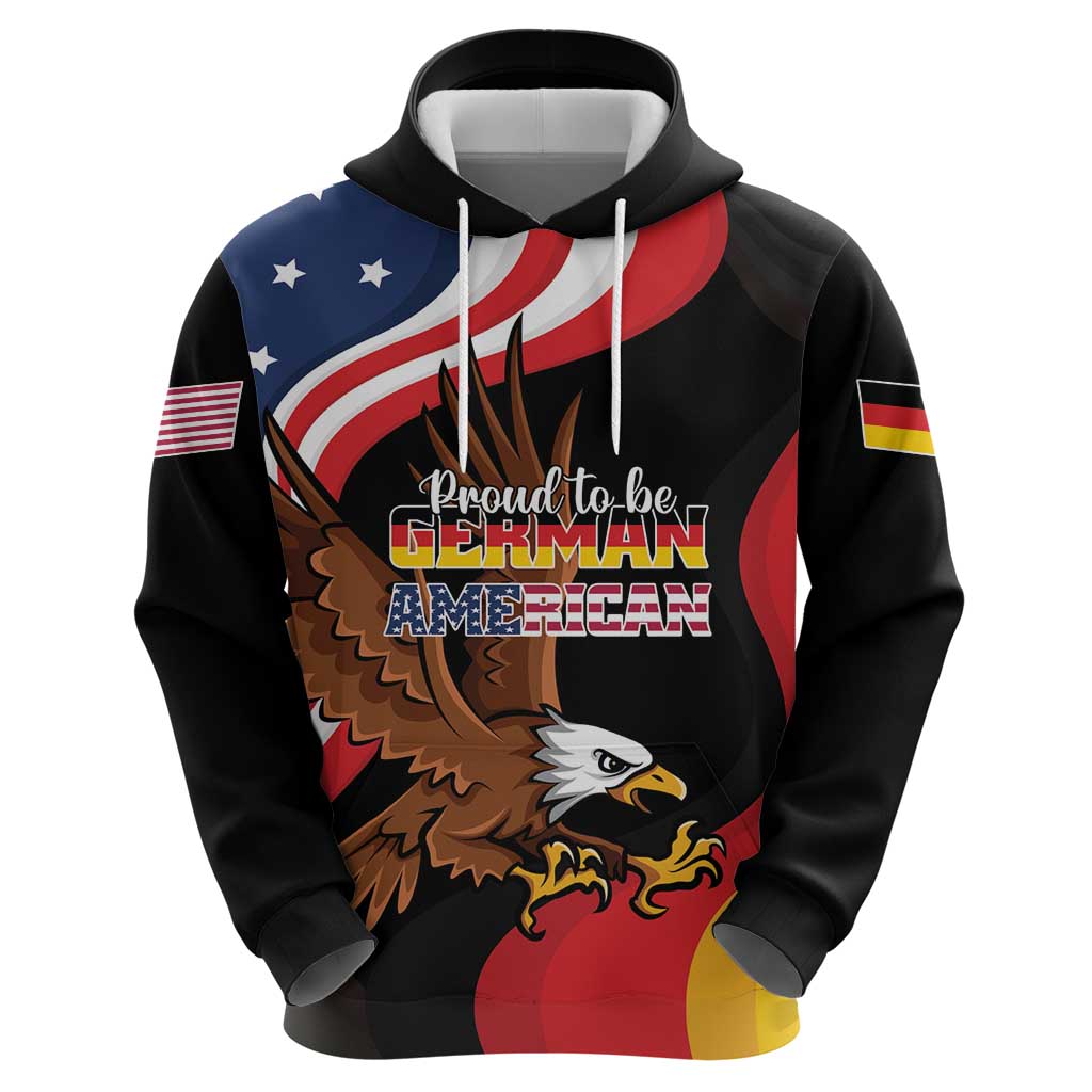 Personalized Proud to be German-American Hoodie Eagle Heritage Month - Wonder Print Shop