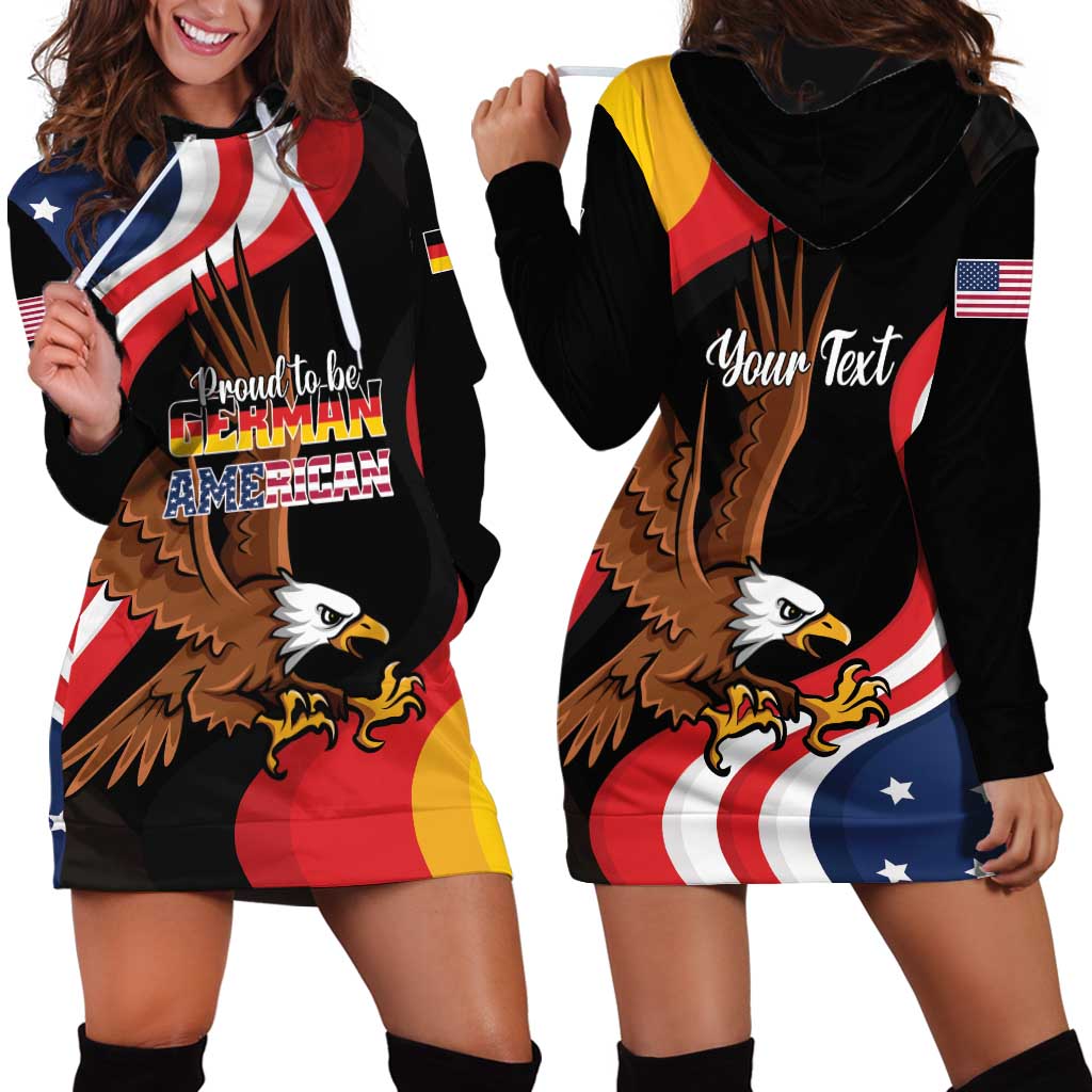 Personalized Proud to be German-American Hoodie Dress Eagle Heritage Month - Wonder Print Shop