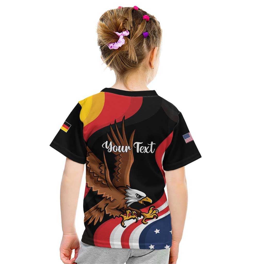 Personalized Proud to be German-American Kid T Shirt Eagle Heritage Month - Wonder Print Shop