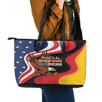 Proud to be German-American Leather Tote Bag Eagle Heritage Month - Wonder Print Shop