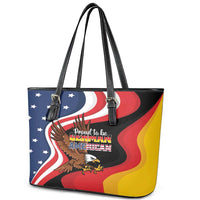 Proud to be German-American Leather Tote Bag Eagle Heritage Month - Wonder Print Shop
