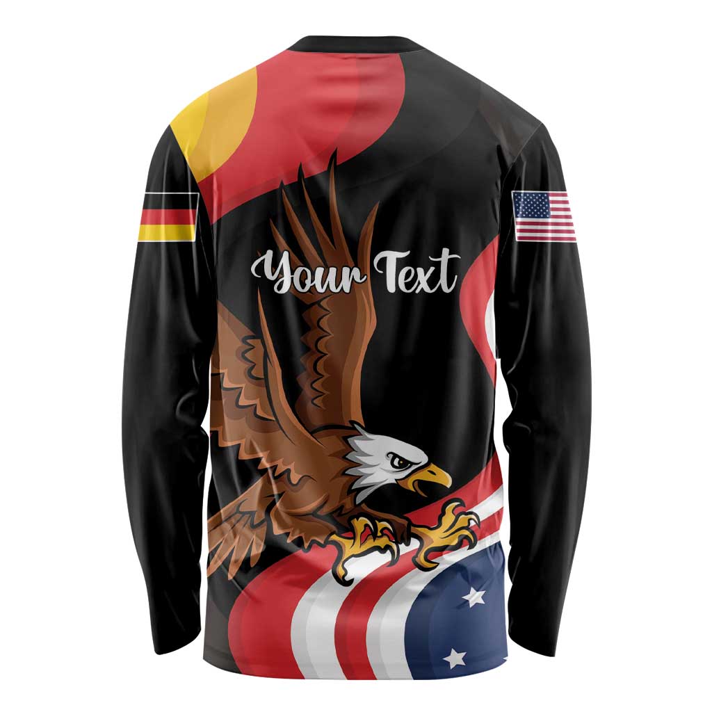 Personalized Proud to be German-American Long Sleeve Shirt Eagle Heritage Month - Wonder Print Shop