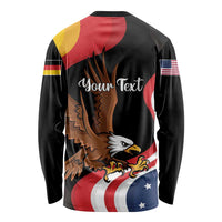 Personalized Proud to be German-American Long Sleeve Shirt Eagle Heritage Month - Wonder Print Shop