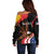 Personalized Proud to be German-American Off Shoulder Sweater Eagle Heritage Month - Wonder Print Shop