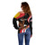 Personalized Proud to be German-American Off Shoulder Sweater Eagle Heritage Month - Wonder Print Shop