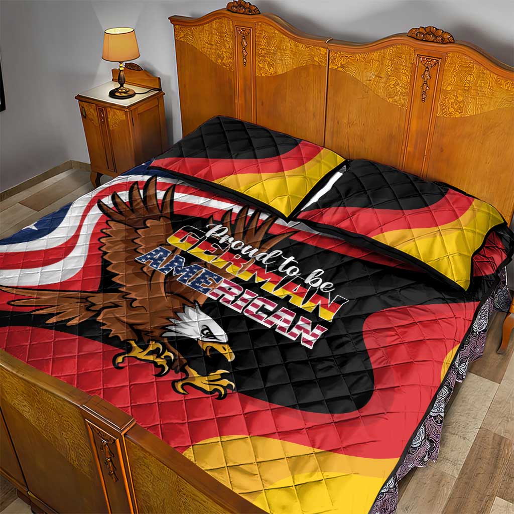 Proud to be German-American Quilt Bed Set Eagle Heritage Month - Wonder Print Shop