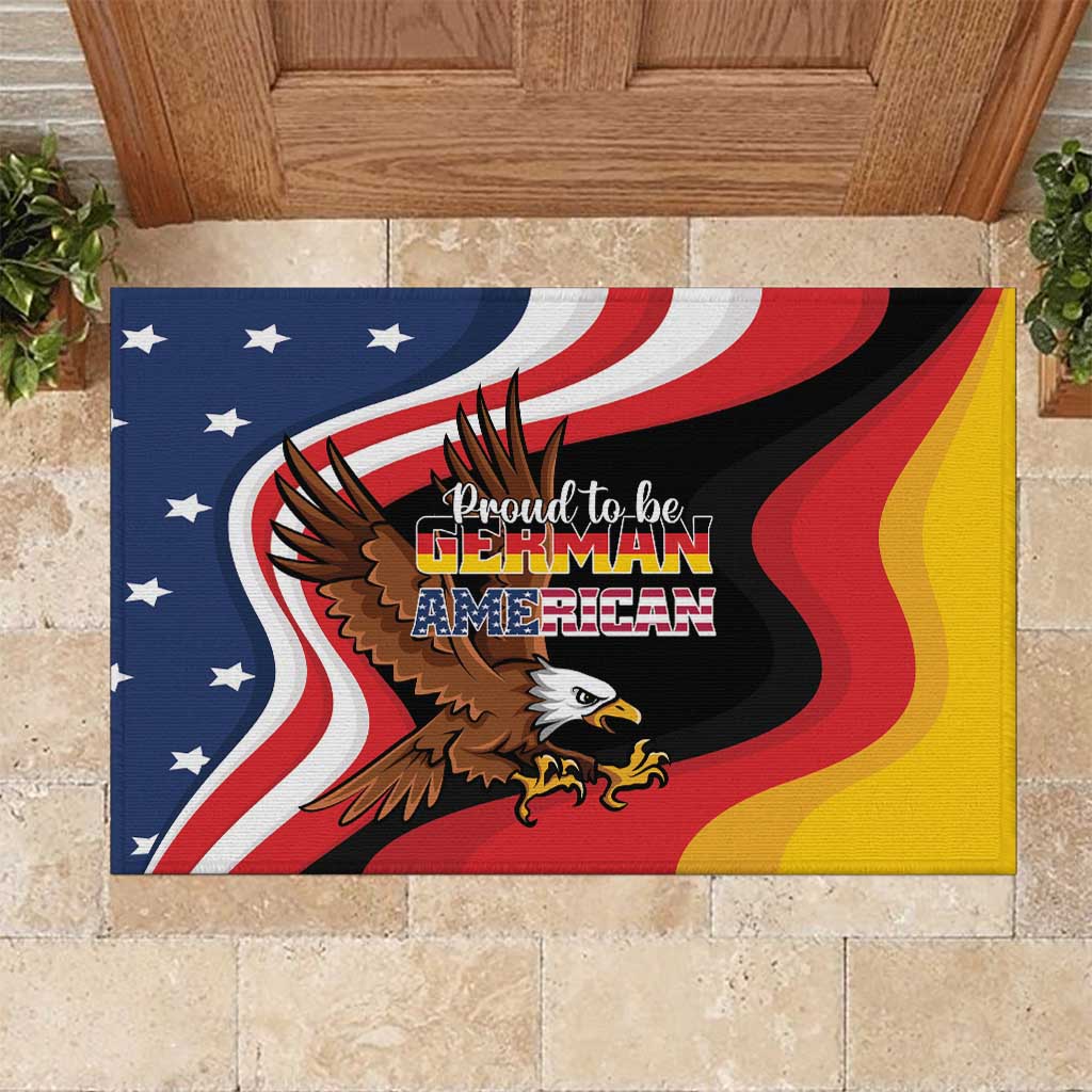 Proud to be German-American Rubber Doormat Eagle Heritage Month - Wonder Print Shop