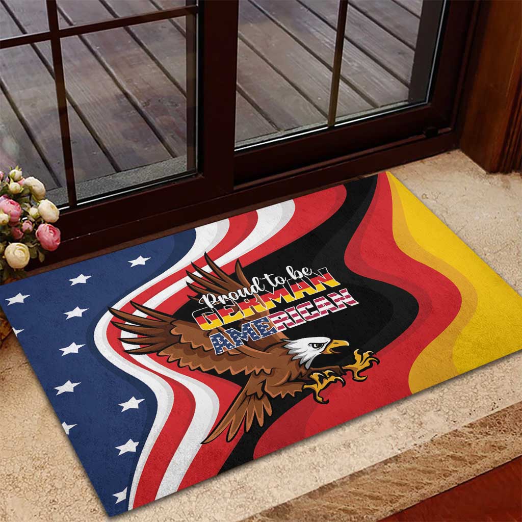 Proud to be German-American Rubber Doormat Eagle Heritage Month - Wonder Print Shop