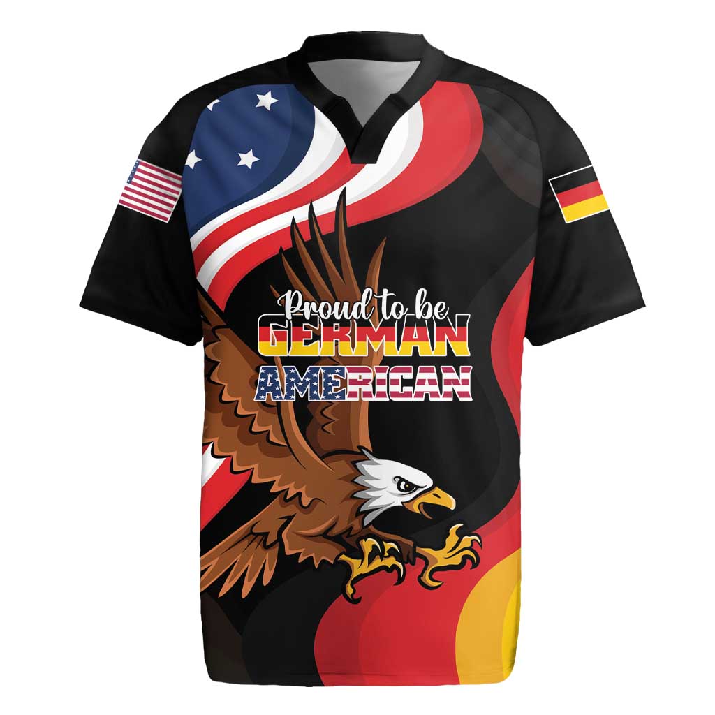 Personalized Proud to be German-American Rugby Jersey Eagle Heritage Month - Wonder Print Shop