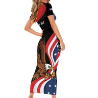 Personalized Proud to be German-American Short Sleeve Bodycon Dress Eagle Heritage Month - Wonder Print Shop